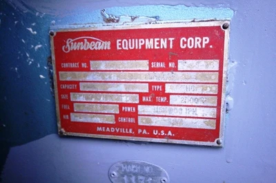 Sunbeam Type HG 2000F Furnace, 2,000 Degrees