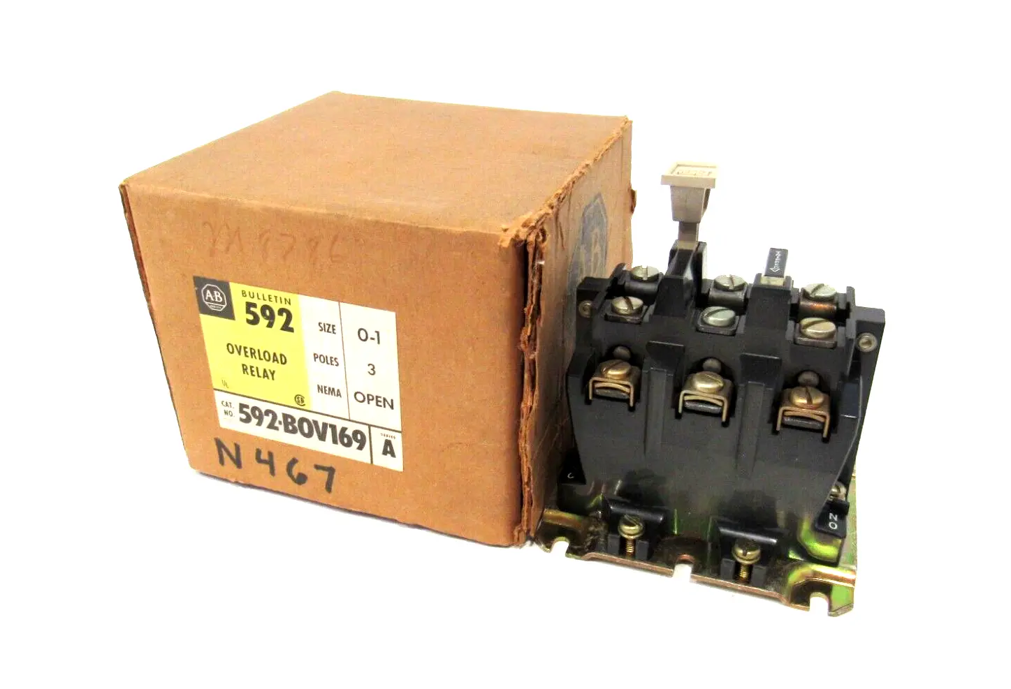 NEW ALLEN BRADLEY 592-BOV169 OVERLOAD RELAY SER.A 592BOV169