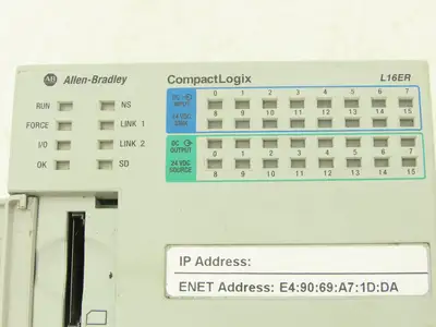 Allen Bradley 1769-L16ER-BB1B CompactLogix L16 DI/O 384KB Controller Series B