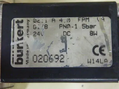 USED BURKERT EASY FLUID CONTROL 0211 A 4,0 FPM