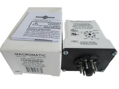 NEW MACROMATIC LCP2A250F60 LEVEL CONTROL RELAY 120V