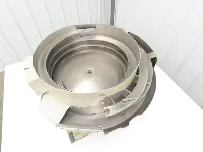 18" Vibratory Bowl Parts Feeder 115V Magnetic Coil Stainless 7/8" Wide Product