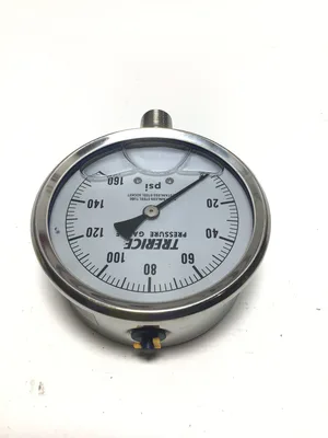 Trerice 316 Stainless Steel Tube & Socket Pressure Gauge 0-160 PSI