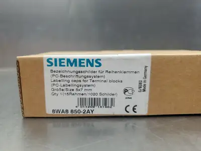 Siemens 8WA8 850-2AY Labeling Caps For Terminal Blocks, 5x7mm. 4A-32