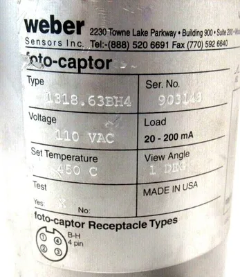 NEW WEBER SENSORS 1318.63BH4 FOTO-CAPACITOR 131863BH4