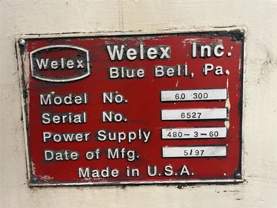 6" Welex Extruder, 30:1 L/D, 500 HP AC Motor