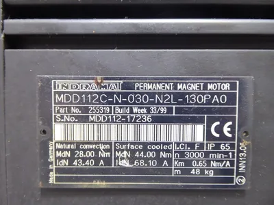 Rexroth Indramat MDD122C-N-030-N2L-130PA0 Servo Motor 3000RPM 255319 Used