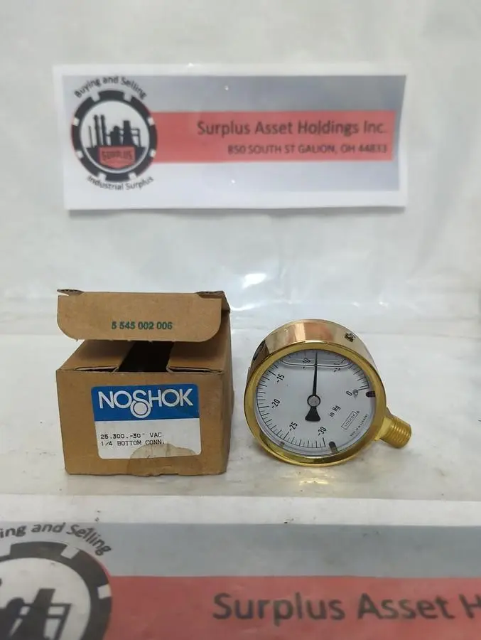 New | in-Stock NOSHOK 25.300 .-30 Vacuum Gauges / Controllers Ohio US | Surplus Asset Holdings #1365571