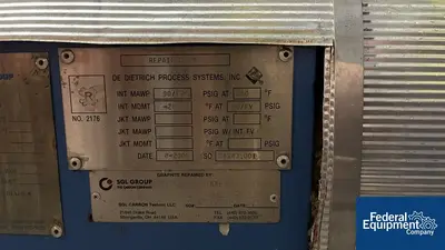 USED SGL Systems 391 Sq Ft SGL Carbon Graphite Heat Exchnager, 90/90#