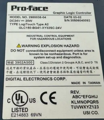 USED PROFACE 2980036-04 LOGITOUCH PANEL 298003604