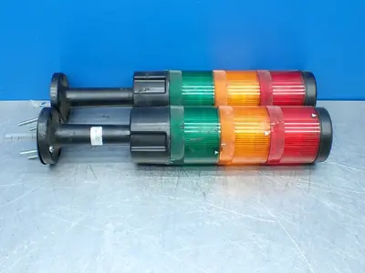 2, Industrial Stack Lights. Green/yellow/red