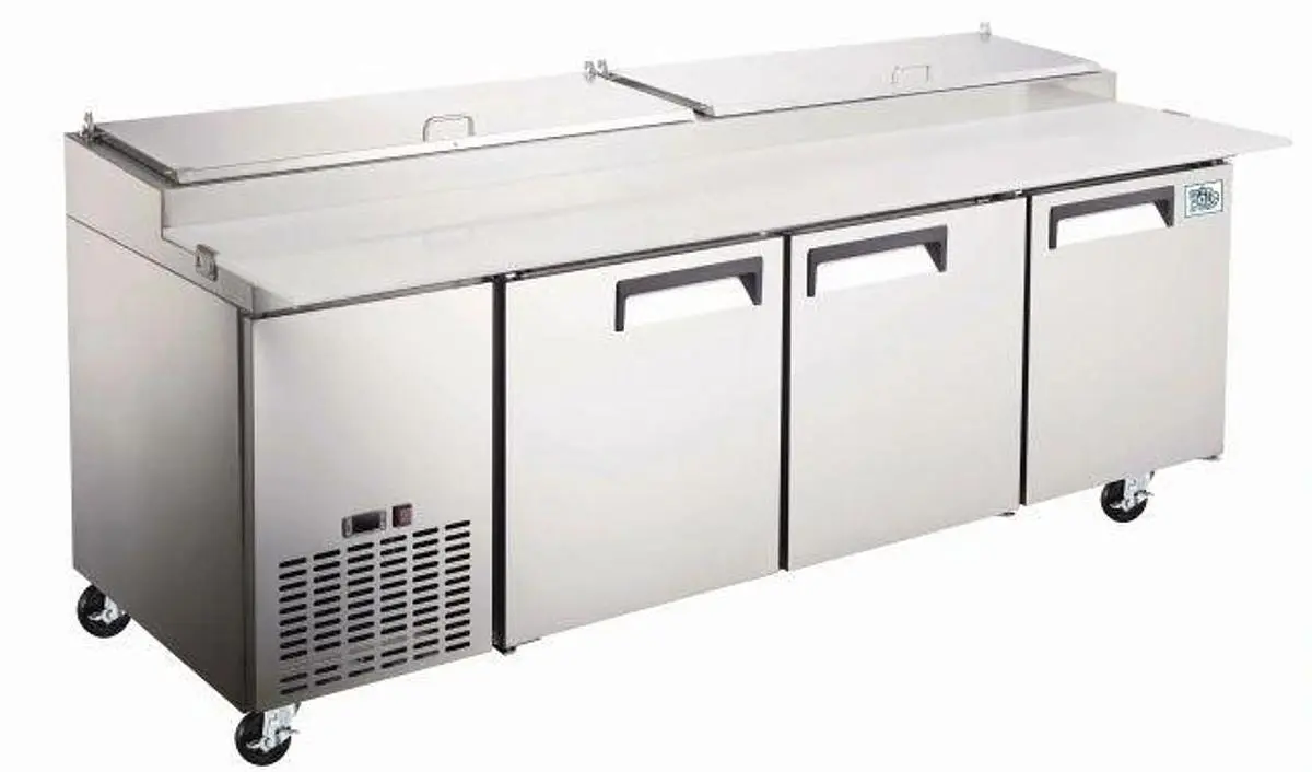 Elite Stainless Steel 92" Pizza Make Table on Castors