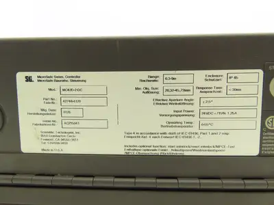 STI 42748-4120 MicroSafe Light Curtain Control Box MC42D-2-DC 0.3-9M Range