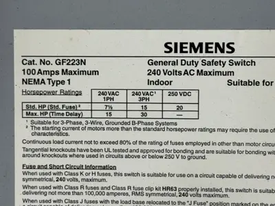 USED SIEMENS GF223N