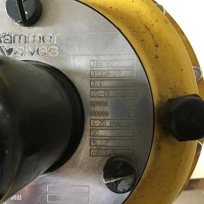 Kammer 35338-I/P Actuator Stainless Steel Valves 1-1/2″ Spring Range 20-43