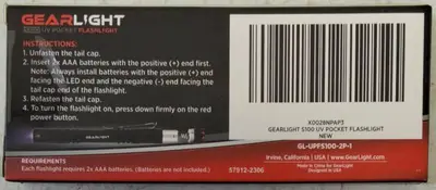 Gear Light S100 UV Pocket Flashlight - 2 Pack (View Photo)