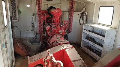 USED GARDNER DENVER PE-5Y 3X5 TRIPLEX WELL SERVICING REVERSING MUD PUMP PACKAGE