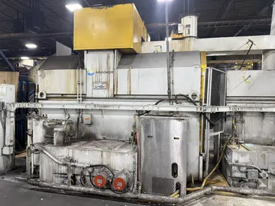 48" X 3-STAGE RANSOHOFF ROTARY DRUM BATCH AUTOMATIC PARTS DEBURR & WASHER SYSTEM, NEW 2013: YOBRO #24300
