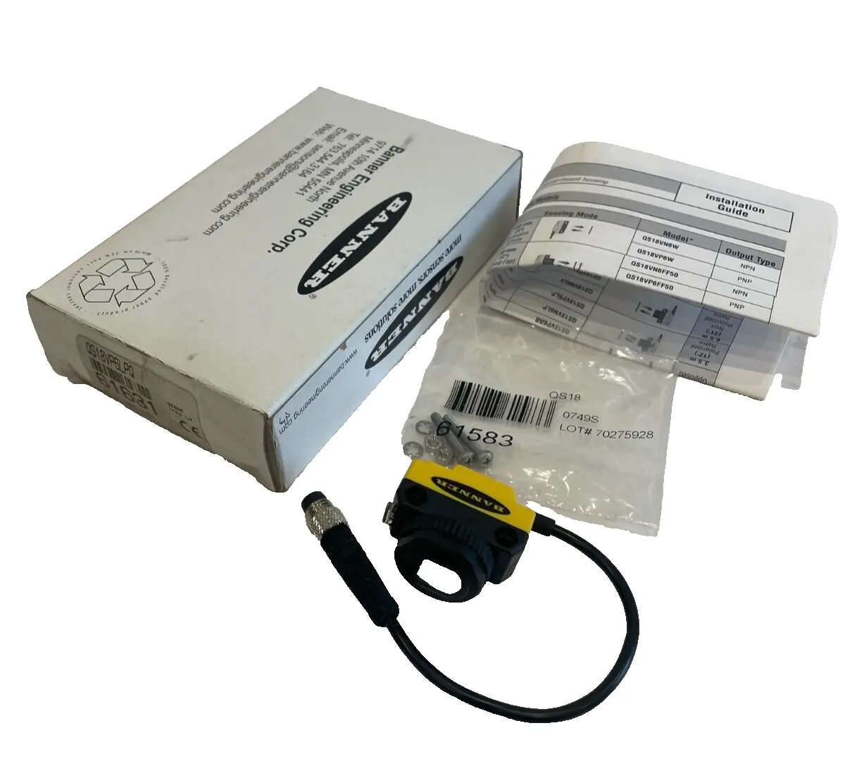 NEW BANNER ENGINEERING QS18VP6LPQ PROXIMITY SWITCH 61631