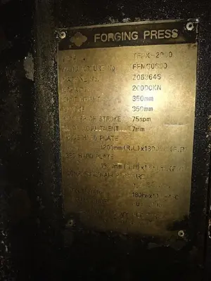 2006 SUMITOMO TFPX-2000 Forging Press | Universal Press & Machinery (UPM) (5)