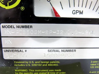 NEW UNIVERSAL FLOW MONITORS MX-PIB50GM-8P-32V1.0-A2XL FLOW METER 147805