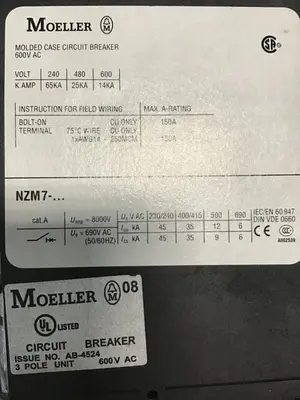 USED MOELLER NZM7-63N-NA