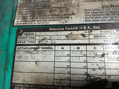 Used KOMATSU FG30HT14 Material Handling (misc) Ohio US | HGR 24 #1567459