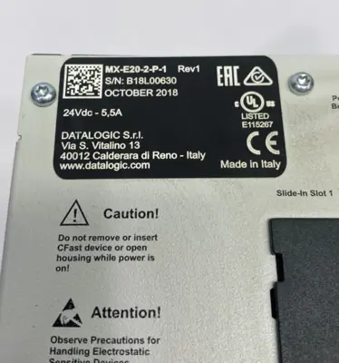 USED DATALOGIC VISION PROCESSOR, 2-CAMERA PORTS, 24VDC-5,5A