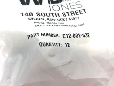 NEW WB JONES COMPRESSION SPRING, 1" LONG, 0.36" OD, 0.296" ID 12-PACK