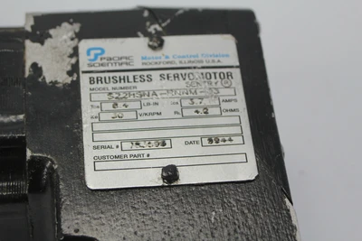 Used Pacific Scientific S22HSNA-RNNM-03 Servo Motors California US | Davliegogo LLC #1707499