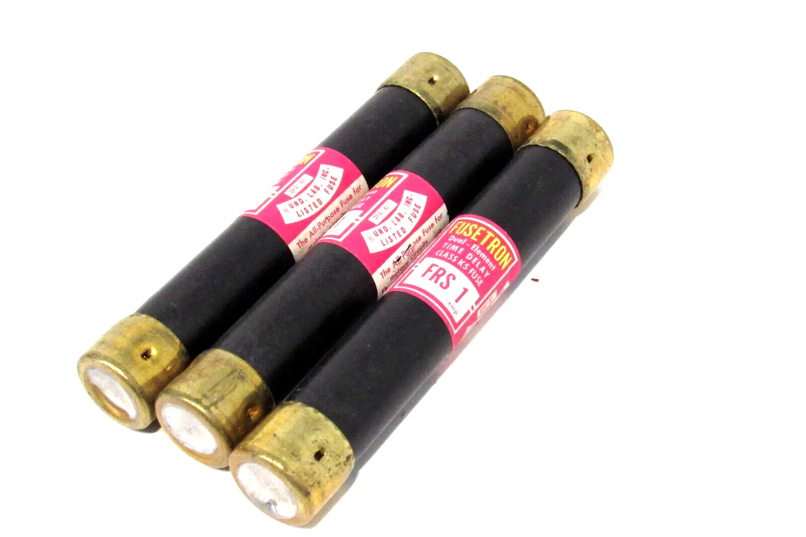 LOT OF 3 NEW FUSETRON FRS-1 FUSES FRS1