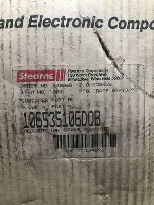 Rexnord/Stearns 106535106DQB Spring-Set Disc Brake 10lb-ft 230/460V 190/380V NIB