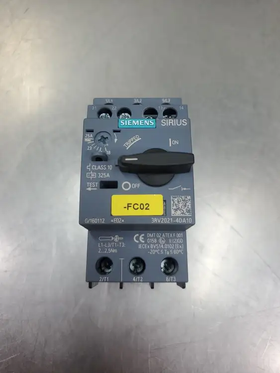 Used Siemens 3RV2021-4DA10 SIRIUS Circuit Breaker, 25A Circuit Breakers South Carolina US | Palmetto Automation #1155732