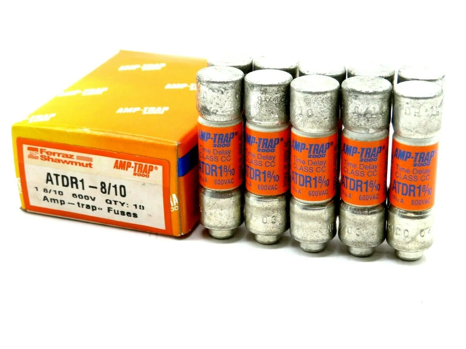 10 NEW FERRAZ SHAWMUT ATDR1-8/10 FUSE 600V ATDR1810