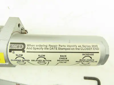 Russwin S2820 Automatic Door Closer w/Cover Adjustable Arm Aluminum Color