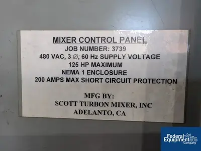 USED Scott Turbon Mixer 50 Gal Scott Turbon Mixer Planetary Mixer, Model DAV-50