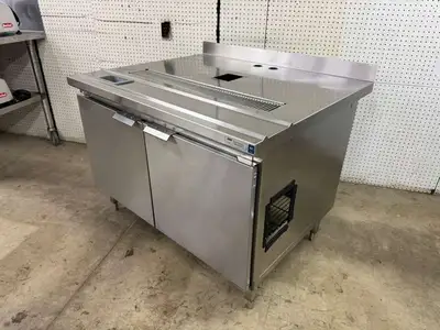 Used Franke Used Franke 44"x 36.5" Stainless Steel Drink Station Cabinet Counter Underbar Equipment Illinois US | Falcon Restaurant Supply #1375116
