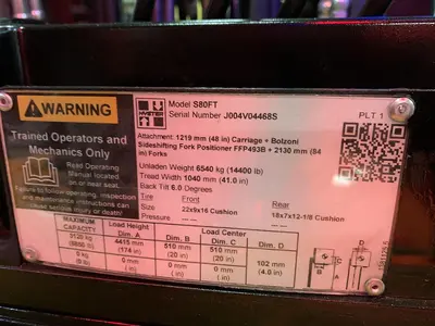 Used HYSTER S80FT Misc Forklifts Pennsylvania US | Global Equipment International, LLC #1333614