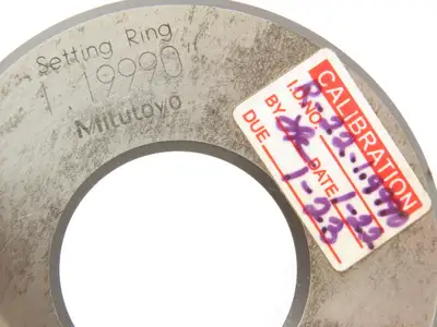 Mitutoyo 177-289  1.2" Dia Holtest Bore Gage Steel Setting Ring 1.9990" ID