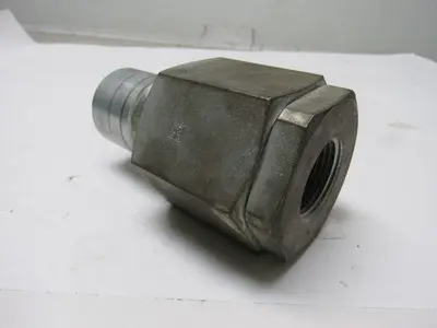 Parker H12-63 Steel 1-1/2" Body Poppet Valve Shut off 1"NPTF Quick Coupling Male