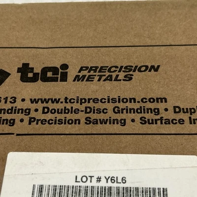 NEW TCI Precision Metals SB-0316-0125-12-12