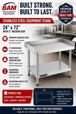 24'x 72' Stainless Steel Equipment Stand with Galvanized Undershelf
