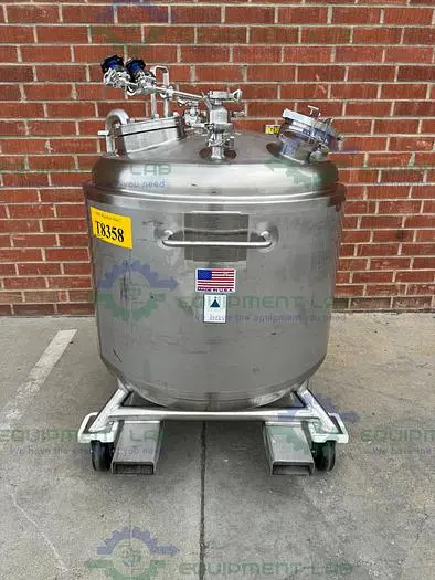 Used PRECISION STAINLESS 600 LITER STAINLESS STEEL JACKETED REACTOR 45 PSI Jacketed Tanks | Equipment Lab #486441