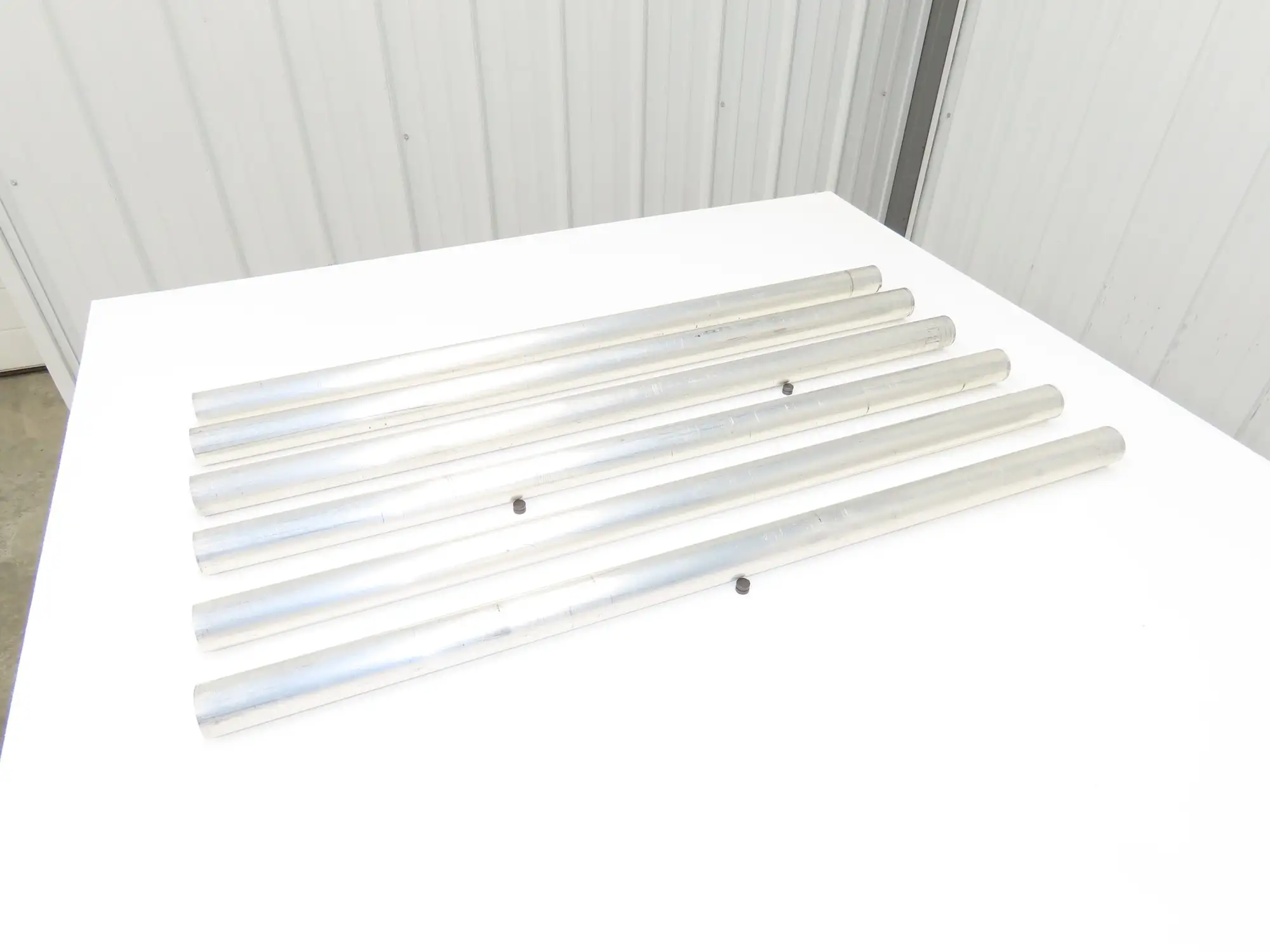 1-1/4"x 36" Sch 40 Aluminum Speed-Rail 1.66" Pipe OD Lot of 6
