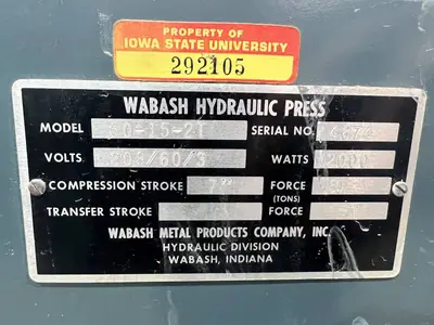 USED WABASH WABASH 50-15-2T PRESS