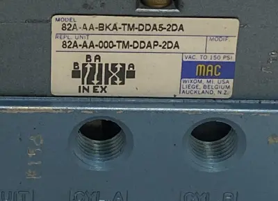 Used MAC VALVES 82A-AA-BKA-TM-DDA5-2DA Solenoid Valves | Surplus Asset Holdings #1204259