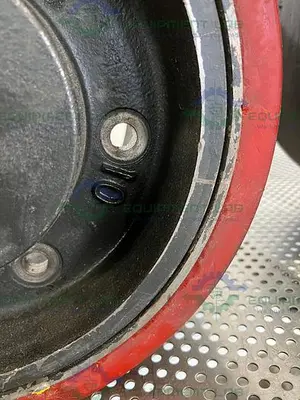 USED LOT OF 2 - RAYMOND 10" X 5" POLYURETHANE FORKLIFT TIRES 6T2