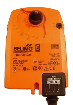Belimo TFB24-SR CAM Spring Return Damper Actuator, 24VAC/DC, 22 in-lb Torque [New]