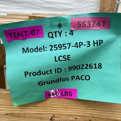 New | in-Stock Grundfos 25957-4P-3HP LCSE Centrifugal Pumps California US | Davliegogo LLC #1705461