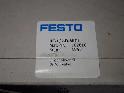 New | in-Stock FESTO HE1/2DMIDI Valves/Fittings | HGR 24 #732529